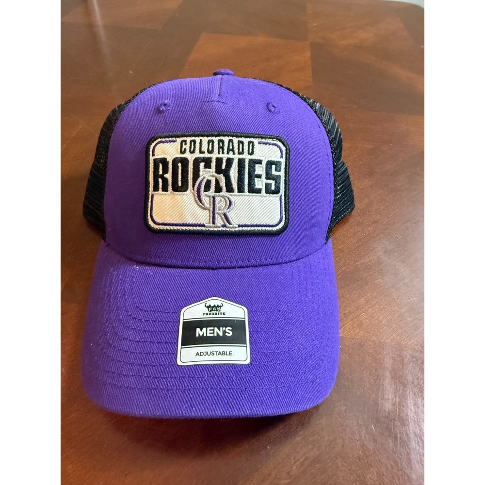 Colorado Rockies‎ MLB Trucker Hat Purple Black Mesh Snapback Cap Fan Favorite